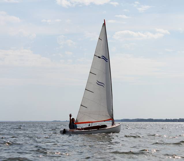 me on my finn dinghy ~